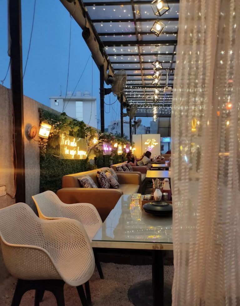 Rooftop restaurant interior