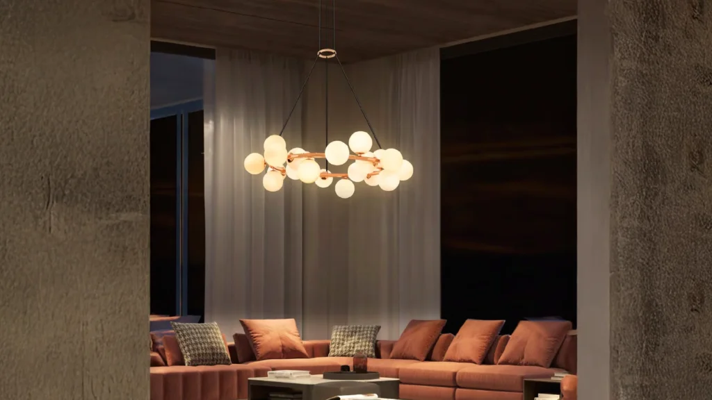 Residential interior design using exclusive materials and design resources