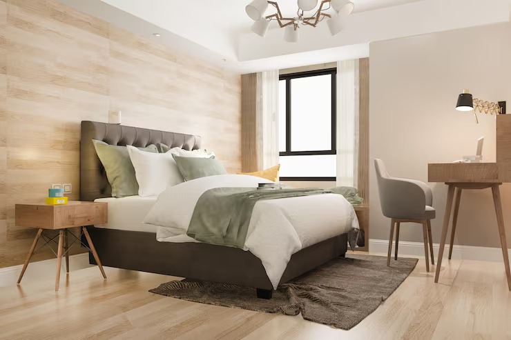Bedroom interior styled with the latest 2026 design trends