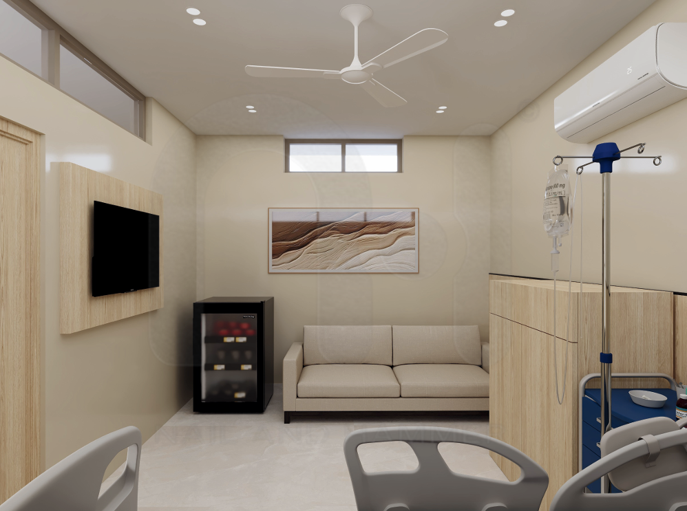 Clinic interior design representing a commercial healthcare space