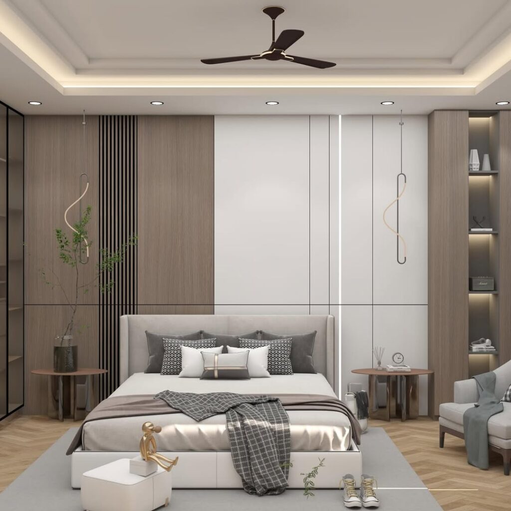 Master bedroom interior design by Nail and Hammer