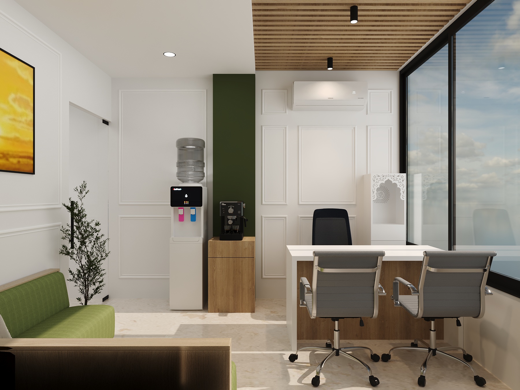 Dr. Amit Dental Clinic consultation room interior design by Nail and Hammer