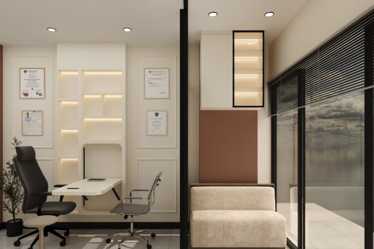 Kanika Dental Clinic patient room interior design by Nail and Hammer