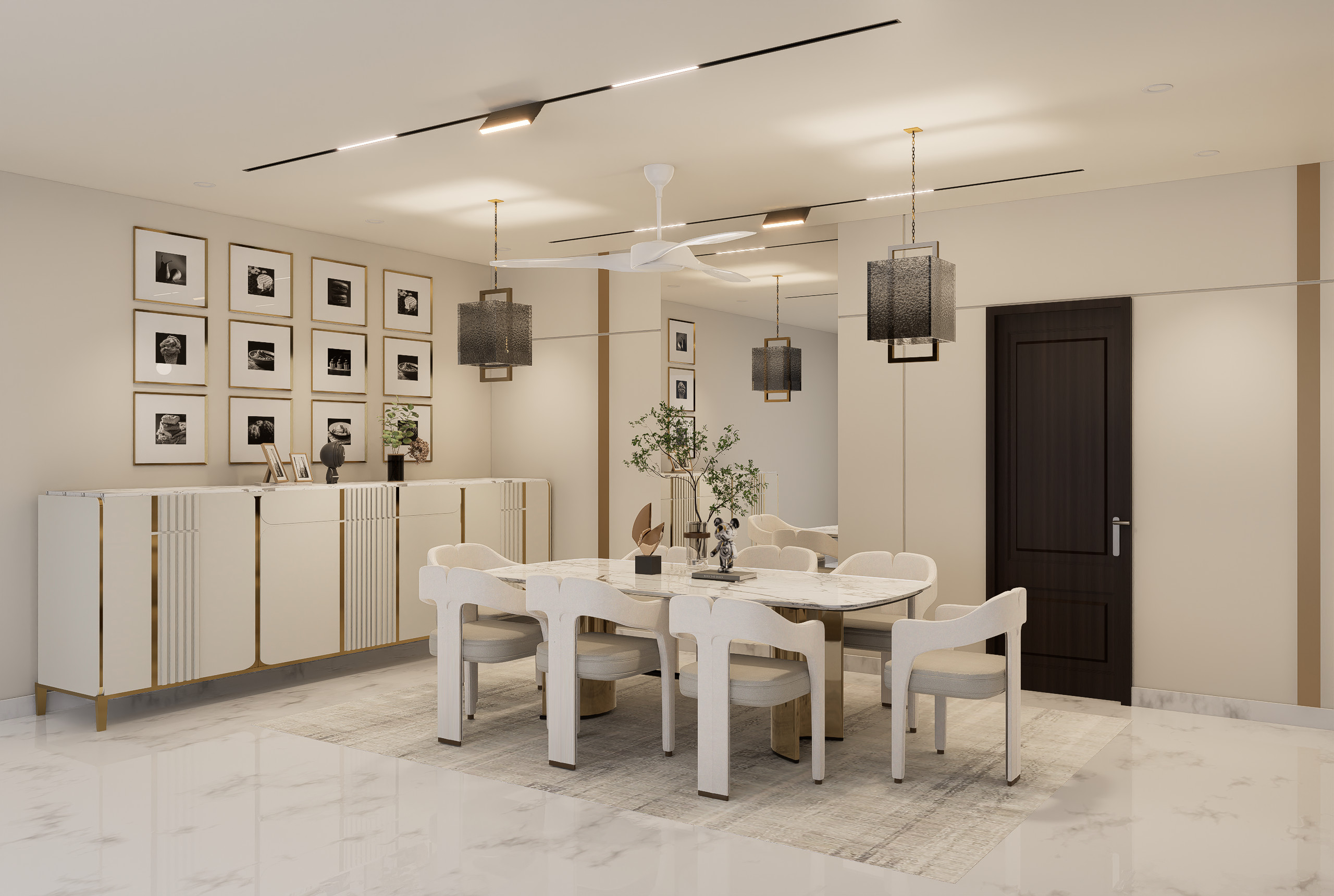 Trump Tower Interior Design 3D Dining Room Another View